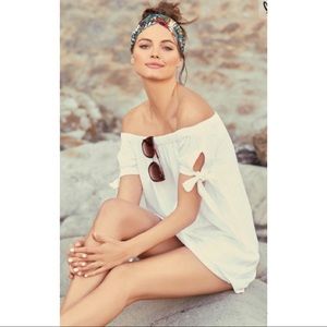 Ivory Off The Shoulder Dress